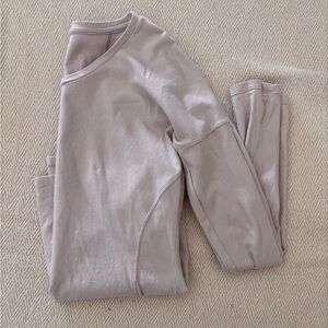 Balance Athletica light pink long sleeve top.